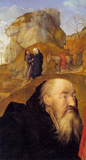 Sts Anthony and Thomas with Tommaso Portinari, Hugo van der Goes